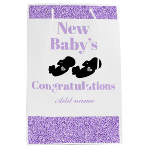 Personalised congratulations new baby’s gift bag