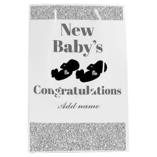 Personalised congratulations new baby’s gift bag