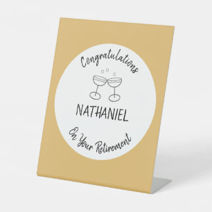 Personalised Congratulations On Your Retirement Pedestal Sign