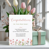 Personalised Congratulations Realtor Floral