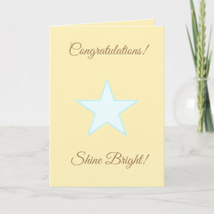 Personalised Congratulations Shine Bright Star Card