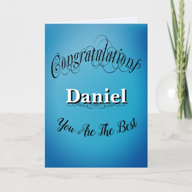 Personalised Congratulations - You Are The Best Card (Front)