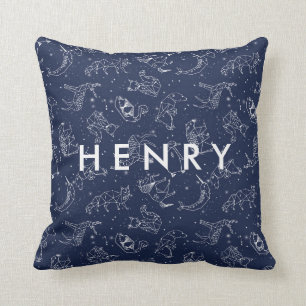 Personalised Constellations Nursery Throw Pillow
