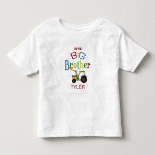 Personalised Construction Big Brother Toddler T-Shirt