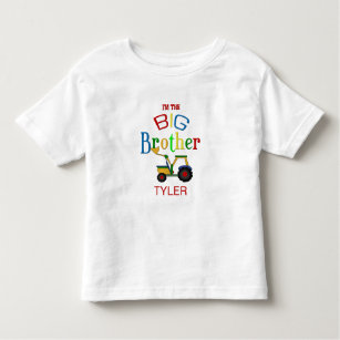 Personalised Construction Big Brother Toddler T-Shirt