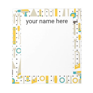 Personalised Construction Tools Notepad