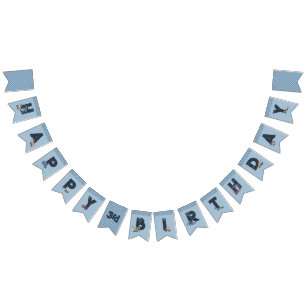 Personalised Construction Truck Happy Birthday Bunting