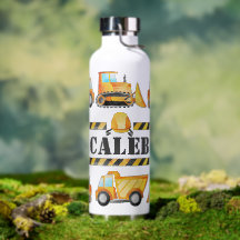 Personalised Construction Water Bottle 