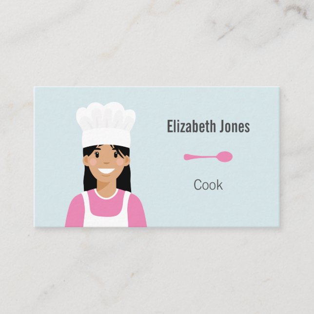 Personalised Cook Avatar Business Card (Front)