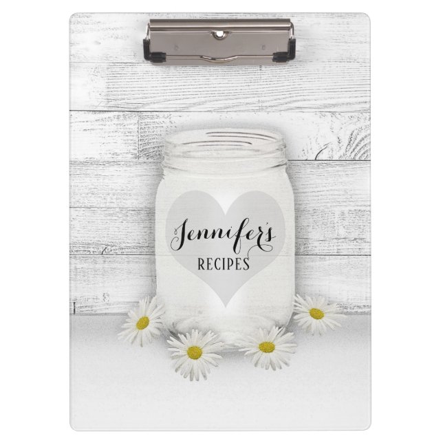 Personalised Cookbook for Recipes Clipboard (Front)