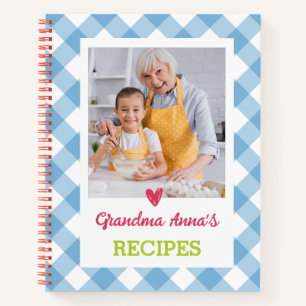 Personalised Cookbook (Your Photo) Recipe Notebook