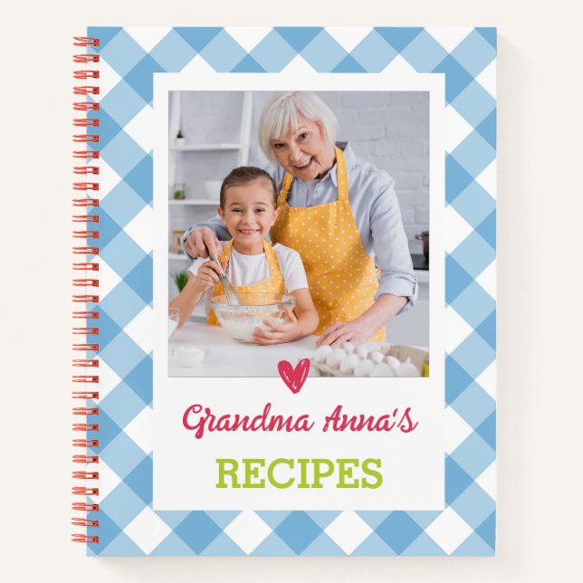 Personalised Cookbook (Your Photo) Recipe Notebook (Front)