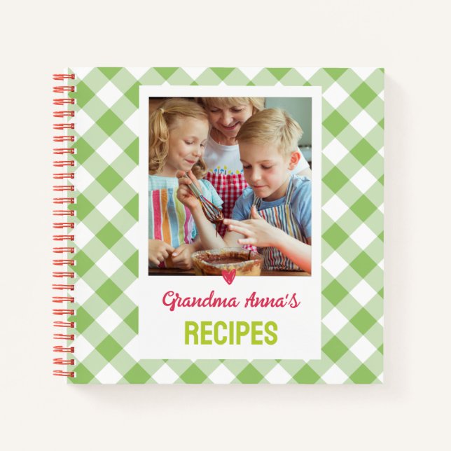 Personalised Cookbook (Your Photo) Recipe Notebook (Front)