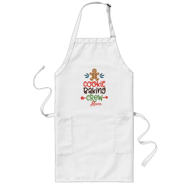 Personalised Cookie Baking Crew-Gingerbread Man Long Apron (Front)