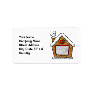 Personalised cookie house Christmas Label