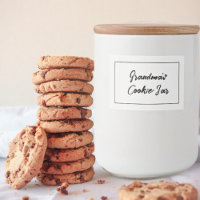 Personalised Cookie Label, Grandma's Cookie Jar