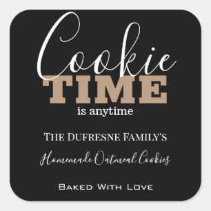 Personalised "Cookie Time" Personalised Food Label