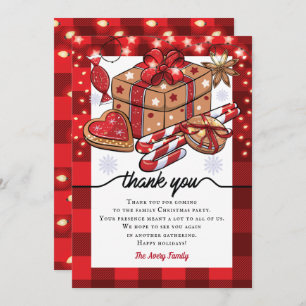 Personalised Cookies and Cocoa Christmas Party Thank You Card