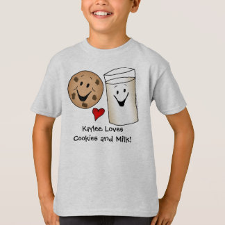 Personalised Cookies and Milk T-shirt