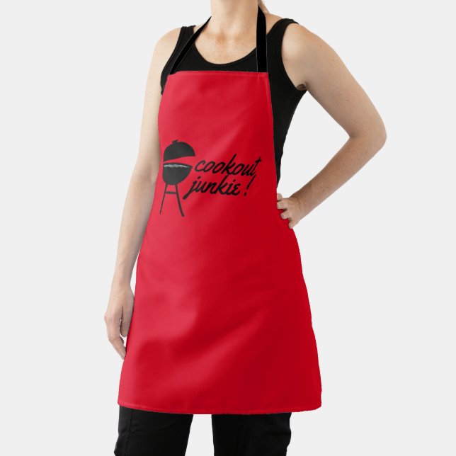 Personalised Cookout Junkie Griller Chef Baker Apron (Insitu)