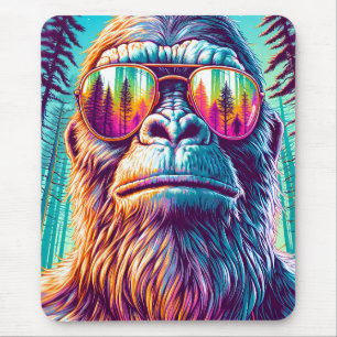 Personalised Cool Bigfoot in Hip Sunglasses Mouse Mat
