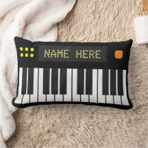 Personalised Cool Black Keyboard Music