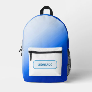 Personalised Cool Blue Lightning Structured Printed Backpack