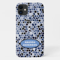 Personalised COOL Blue Stained Glass Pattern