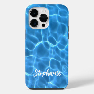 Personalised Cool Blue Swimming Pool Photo iPhone 14 Pro Max Case