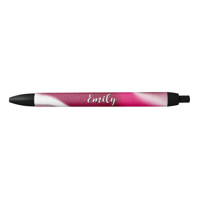 Personalised Cool Candy Cane Red Christmas Gift  Black Ink Pen (Front)