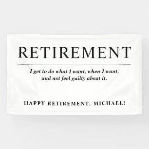 Personalised Cool Custom Retirement Party Banner