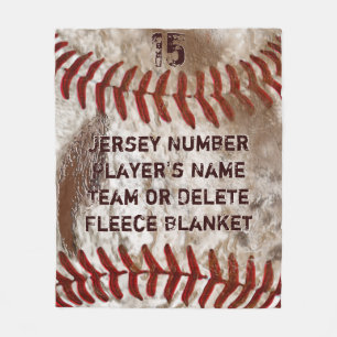 Personalised Cool Dirty Baseball Fleece Blanket