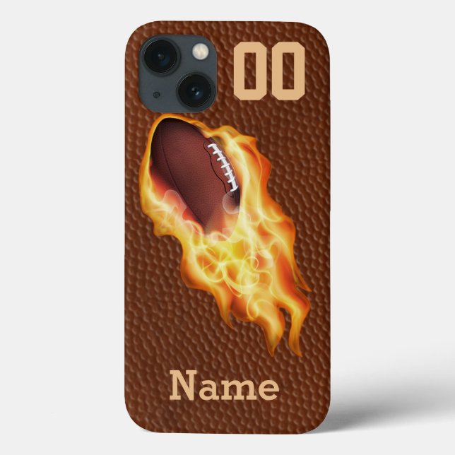 Personalised Cool Flaming Football iPhone 6 Case (Back)