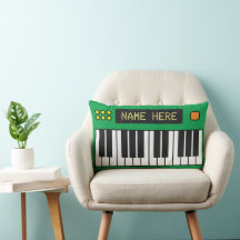 Personalised Cool Green Keyboard Music