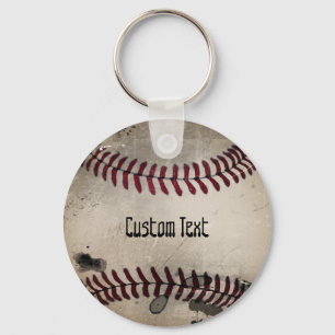 Personalised Cool Vintage Grunge Baseball Key Ring