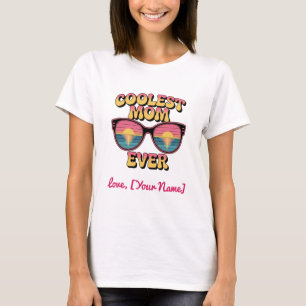 Personalised Coolest Mum Retro Sunglasses T-Shirt