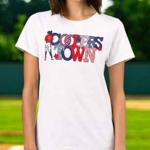 Personalised Cooperstown Patriotic Baseball Mum T-Shirt