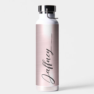 Personalised Copper And Gold Background Water Bottle