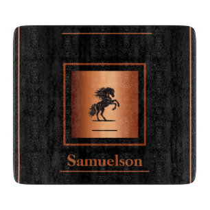 Personalised Copper-Embellished Equestrian Cutting Board