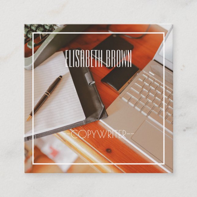 Personalised Copywriter Typewriter Business Card (Front)