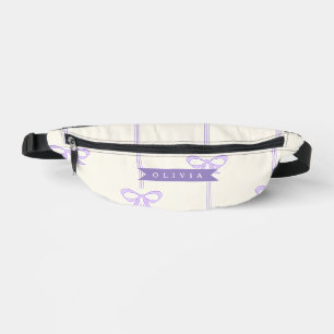 Personalised Coquette Bow Name Girly Aesthetic Bum Bags