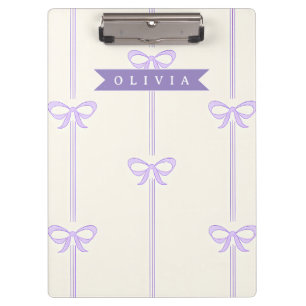 Personalised Coquette Bow Name Girly Aesthetic Clipboard