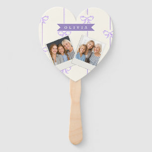 Personalised Coquette Bow Name Girly Aesthetic Hand Fan