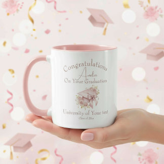 Personalised Coquette girly graduation cap Mug
