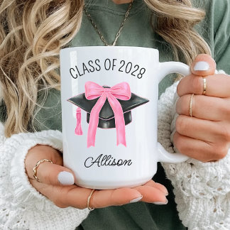 Personalised Coquette Graduation Mug Gift for Her