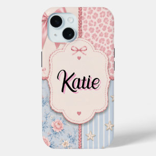 Personalised Coquette Patchwork Phone Case