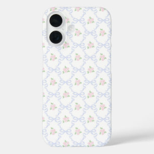 Personalised Coquette Preppy Floral  iPhone 16 Case