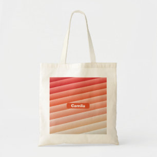Personalised Coral Peach Sunset Gradient Budget Tote Bag