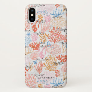 Personalised   Coral Reef iPhone X Case