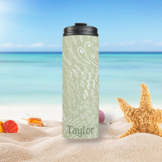 Personalised | Coral Reef Shell Print Thermal Tumbler
